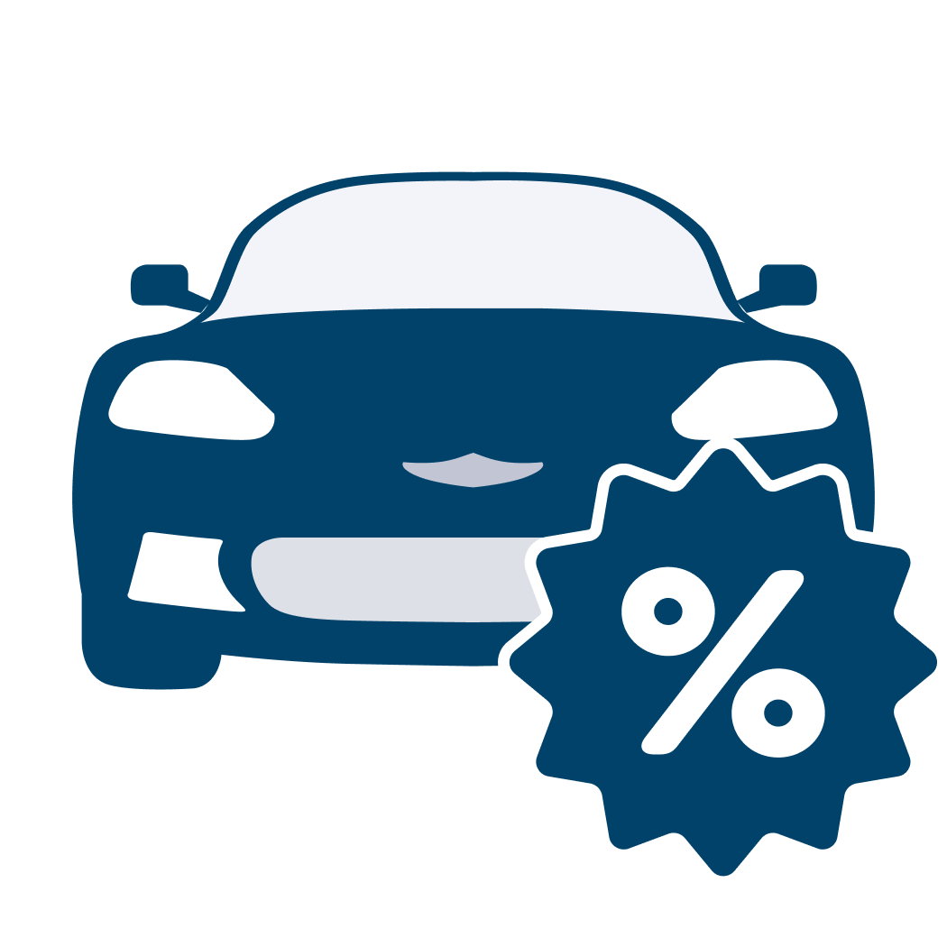 Icon - Car with percentage