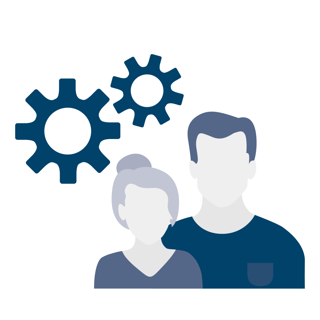 Icon - People with gear cog